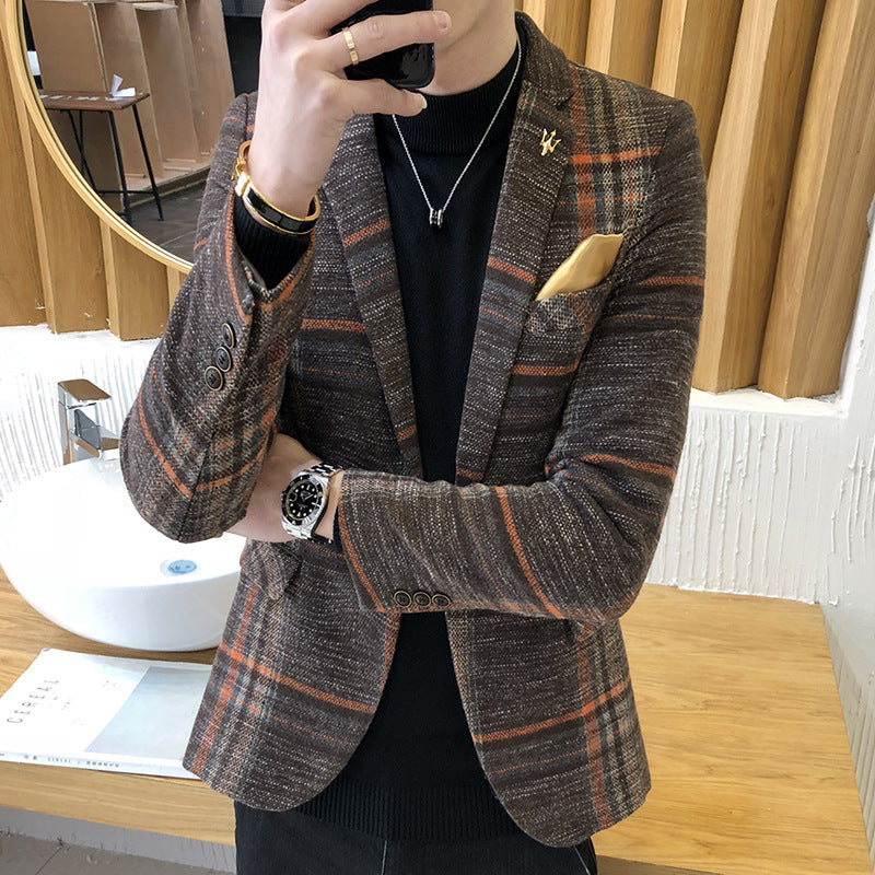 Premium Black Check Blazer