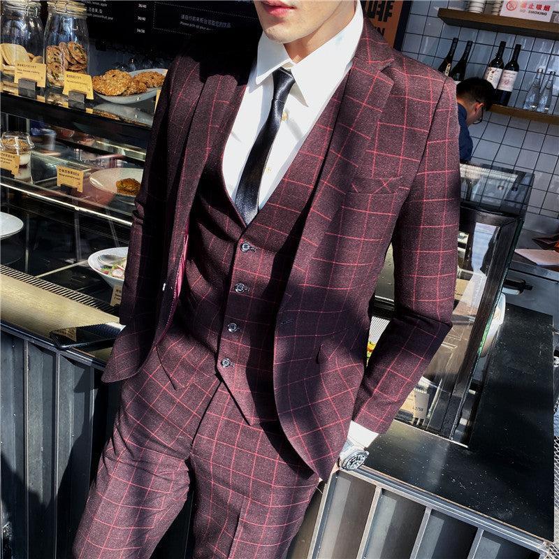 Men Plaid Casual Blazer