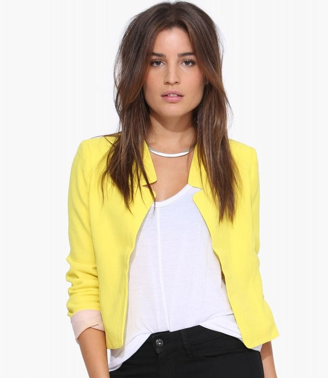 Spring Autumn New Fashion Women's Short Blazer Coat