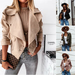 Winter Long Sleeve Lapel Deerskin Button Jacket