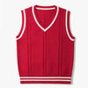 Sweater Vest Men Plus Velvet V-Neck Striped Plus Size 5Xl Oversized Couple College Style Vest Ulzzang