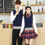 Sweater Vest Men Plus Velvet V-Neck Striped Plus Size 5Xl Oversized Couple College Style Vest Ulzzang