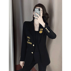 Casual Waist British Temperament Blazer