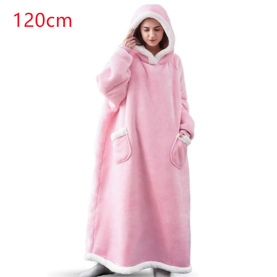 Blanket Winter Warm Home Hoodie With Pockets