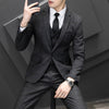 Men's Korean-style Slim Fit Youth Leisure Suit Three-piece Suit