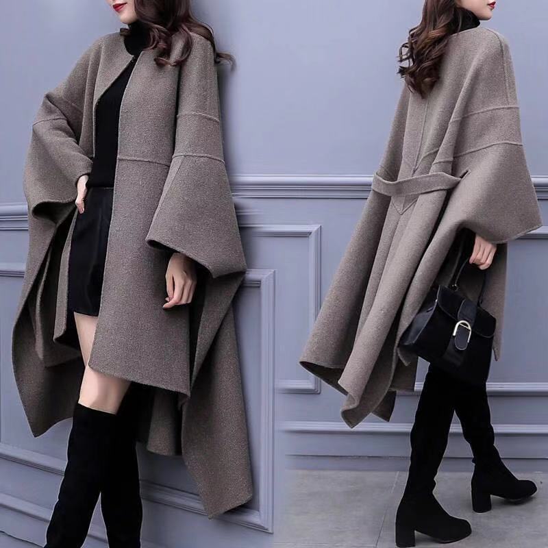 Loose Wool Coat Medium Length