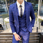 Men Plaid Casual Blazer