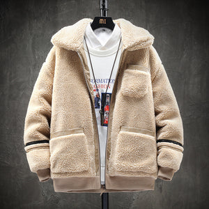 Women Fashion Lamb Wool Coat