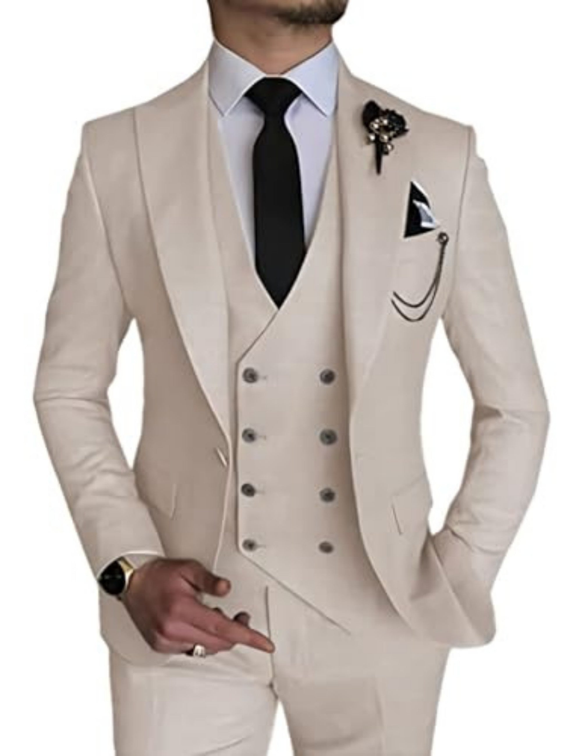 Business Casual Men's Three-piece Suit