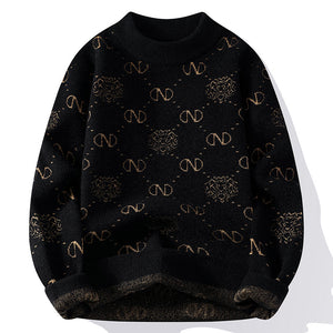 Men's Thickened Round Neck Sweater Loose