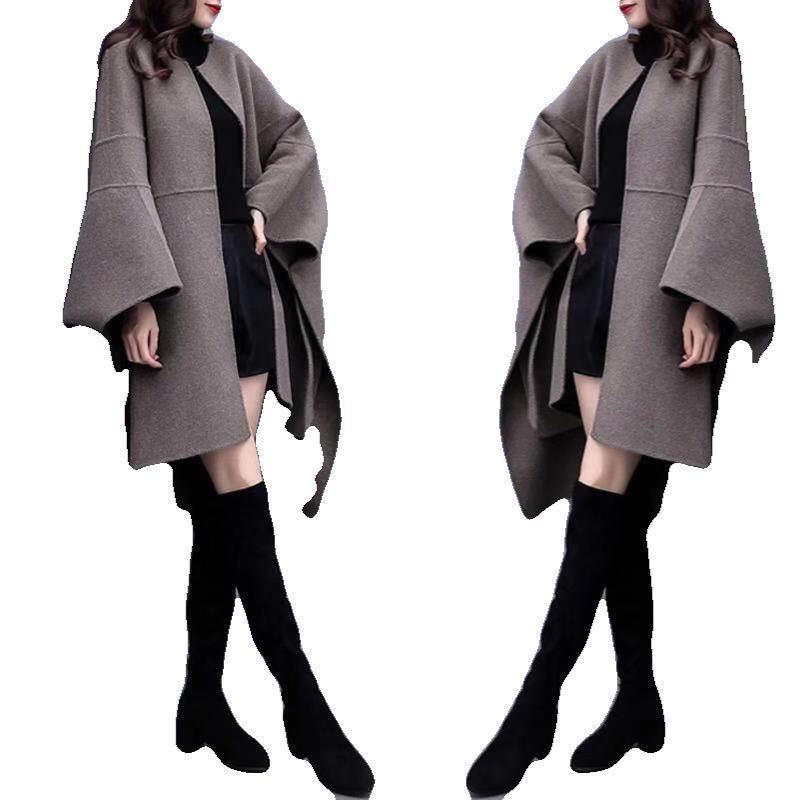 Loose Wool Coat Medium Length