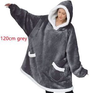 Blanket Winter Warm Home Hoodie With Pockets