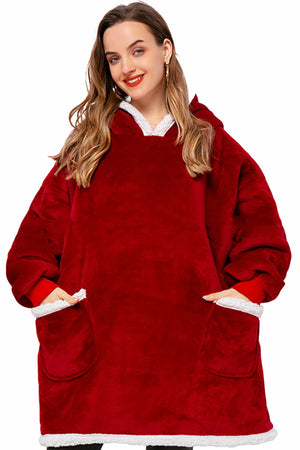 Blanket Winter Warm Home Hoodie With Pockets