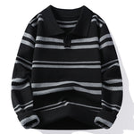 Men's Striped Lapel Warm Cold-resistant Student Wear Comfortable Sweater