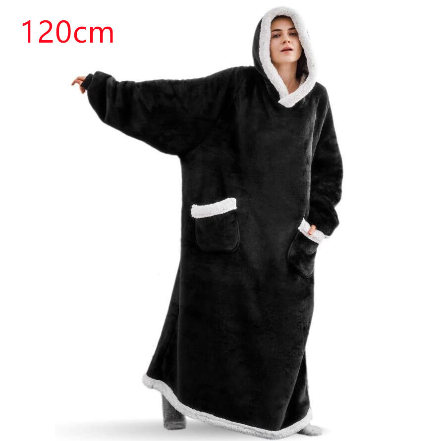 Blanket Winter Warm Home Hoodie With Pockets