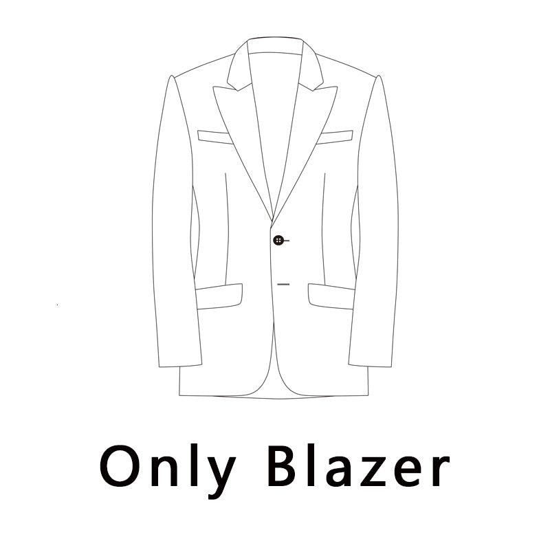 Men’s Navy Check Slim-Fit Blazer