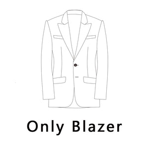 Men’s Navy Check Slim-Fit Blazer