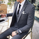 Men’s Navy Check Slim-Fit Blazer