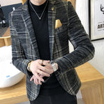 Premium Black Check Blazer