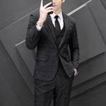 Men's Korean-style Slim Fit Youth Leisure Suit Three-piece Suit