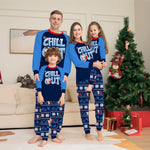 New Alphabet Snowflake Print Parent-child Suit