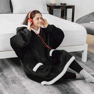 Blanket Winter Warm Home Hoodie With Pockets