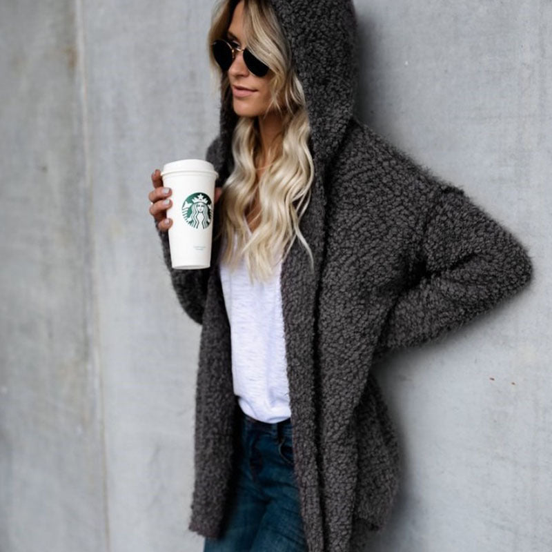 Fashion Hooded Cardigan Jacket Women