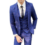 Men Plaid Casual Blazer