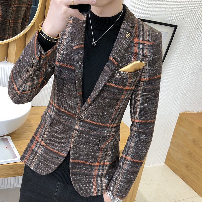 Premium Black Check Blazer