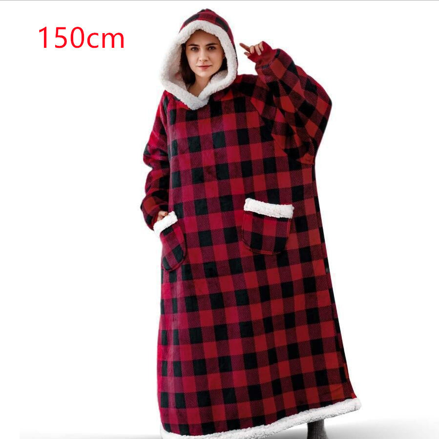 Blanket Winter Warm Home Hoodie With Pockets