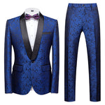 Men's Evening Dress Host Jacquard Two-piece Set 3D