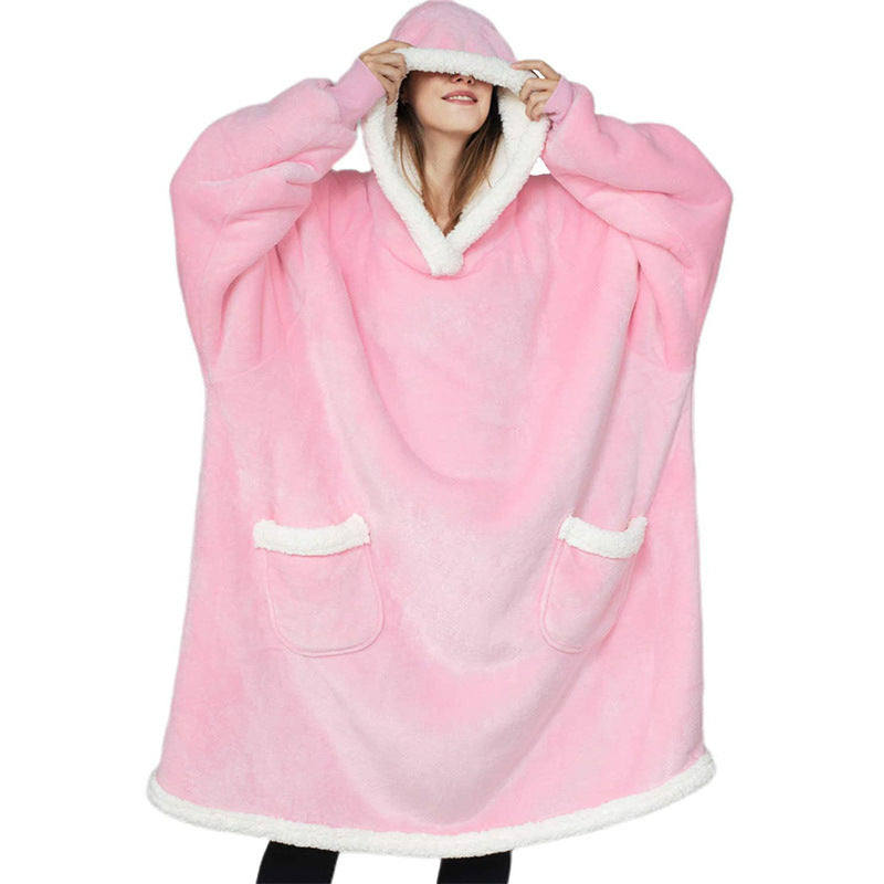 Blanket Winter Warm Home Hoodie With Pockets