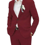 Fashion Casual Men's Suit Linen Slim Fit