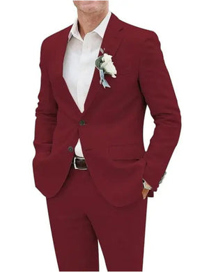 Fashion Casual Men's Suit Linen Slim Fit