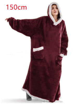 Blanket Winter Warm Home Hoodie With Pockets