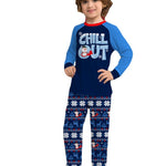 New Alphabet Snowflake Print Parent-child Suit