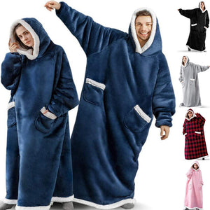 Blanket Winter Warm Home Hoodie With Pockets