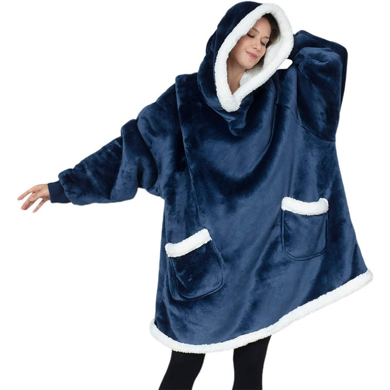 Blanket Winter Warm Home Hoodie With Pockets